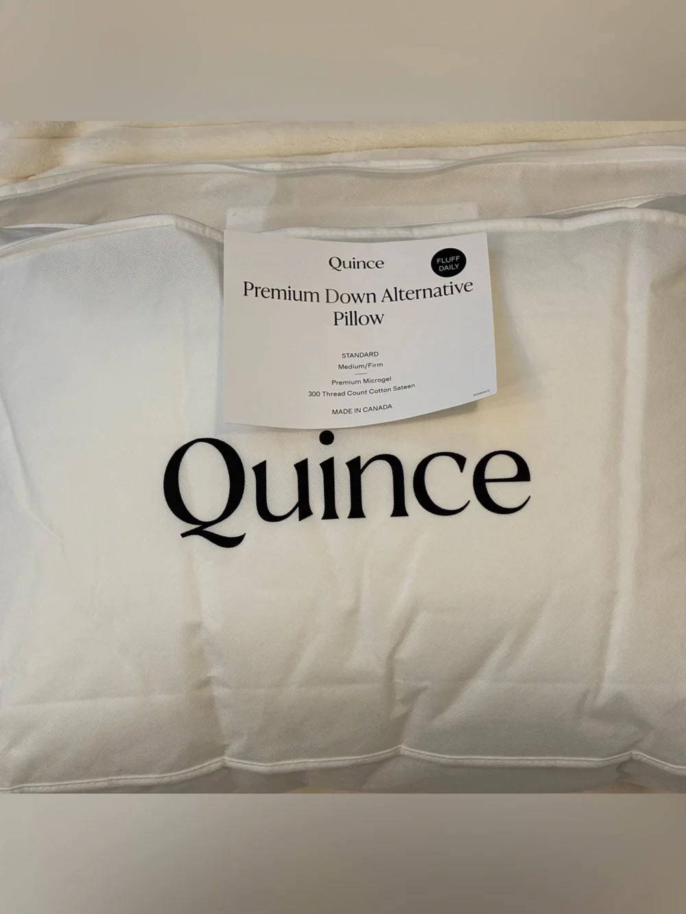 Quince Premium Down Alternative Pillow Standard Medium